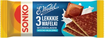 Lekkkie wafelki Sonko, w czekoladzie mocno mlecznej E.Wedel, 3 sztuki, 36g