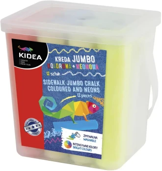 Kreda Kidea Jumbo, 12 sztuk, mix kolorów
