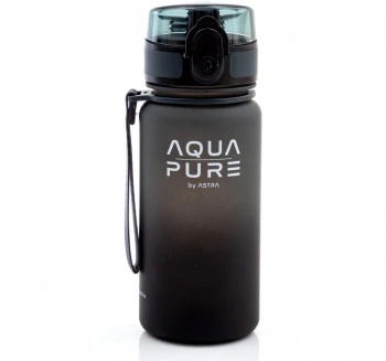 Bidon Astra Aqua Pure, tritan, 400ml, szaro-czarny