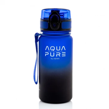 Bidon Astra Aqua Pure, tritan, 400ml, niebiesko-czarny