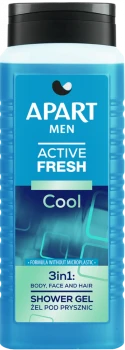 Żel pod prysznic Apart 3w1 Men, Active Fresh Cool, 500ml