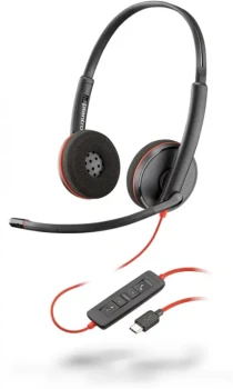 Słuchawki przewodowe Plantronics Blackwire C3220 USB-C (następca C320 M), czarny