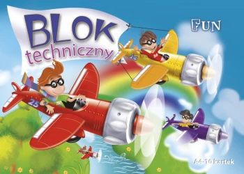 Blok techniczny Kreska Fun, A4, 10 kartek, biały