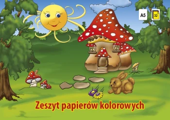 Zeszyt papierów kolorowych Kreska, A5, 32 kartki, mix kolorów