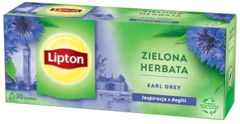 Herbata zielona w torebkach Lipton Earl Grey, 20 sztuk x 1.6g