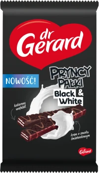 Wafle Dr Gerard Pryncypałki Black&White, śmietankowy, w czekoladzie, 200g