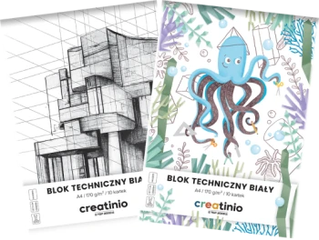 Blok techniczny TOP 2000 Creatino, A4, 10 kartek, biały