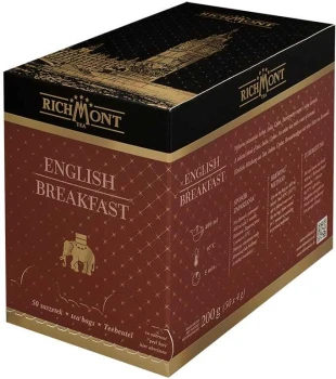 Outlet: Herbata czarna w torebkach Richmont English Breakfast, 50 sztuk x 4g