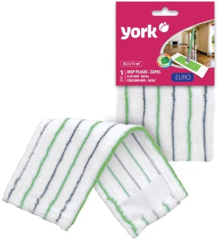 Outlet: Mop płaski York Euro, mikrofibra, 40.5x14.5cm, końcówka