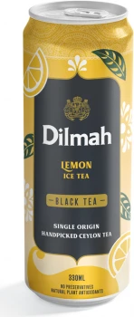 Herbata mrożona czarna Dilmah Lemon Black Tea, puszka, 330ml