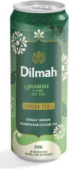 Herbata mrożona zielona Dilmah Jasmine Flavor Green Tea, puszka, 330ml