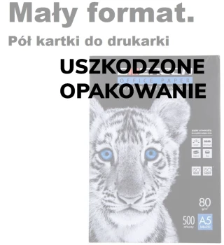 Outlet: A5 Papier ksero Emerson Office Paper, A5 (1/2 kartki do drukarki), 80g/m2, 500 arkuszy, biały