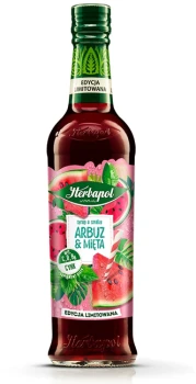 Outlet: WAŻNY DO 30.10.24 Syrop Herbapol Arbuz i mięta, 420ml.