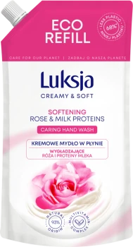 Outlet: Mydło w płynie Luksja Creamy & Soft Rose & Milk Proteins, zapas, różany, 900ml