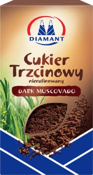 Outlet: USZKODZONE OPAKOWANIE Cukier trzcinowy Diamant Dark Muscovado, sypki, 0.5kg