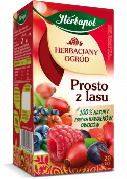 Outlet: Herbata owocowa w torebkach Herbapol Herbaciany Ogród Prosto z lasu, owoce leśne, 20 sztuk x 2,5g