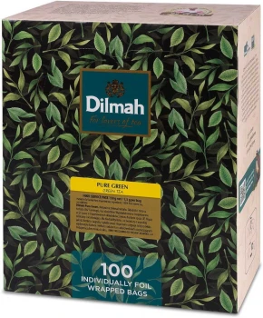 Outlet: USZKODZONE OPAKOWANIE Herbata zielona w kopertach Dilmah Pure Green Tea, 100 sztuk x 1.5g