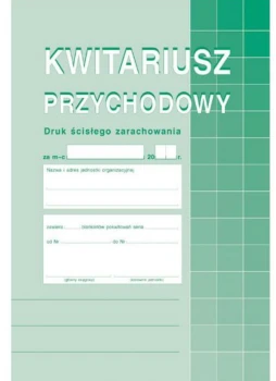 Druk akcydensowy Kwitariusz przychodowy numerowany MiP, A5, 2 kopie, 60k