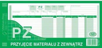 Druk akcydensowy PZ Przyjęcie materiałów z zewnątrz MiP, 1/3 A3, wielokopia, 80k