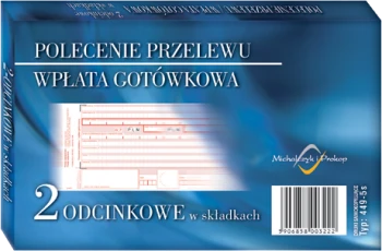 Polecenie przelewu- wpłata gotówkowa MiP 449-5S, A6 (oryginał+kopia) w składkach, 100k