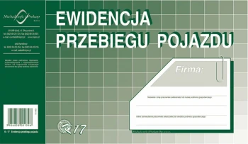 Druk akcydensowy Ewidencja przebiegu pojazdu MiP K17, A5, offsetowy, 32k