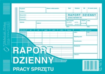 Druk akcydensowy Raport dzienny pracy sprzętu MiP 790-3, A5, offsetowy, 80k