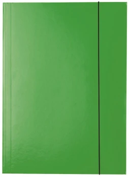 Teczka kartonowa z gumką lakierowana Esselte, A4, 400g/m2, 4mm, zielony