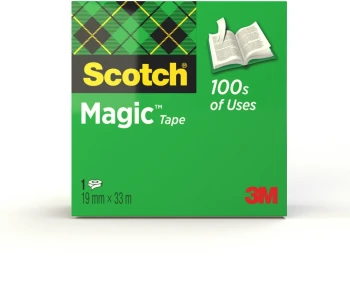 Taśma klejąca Scotch Magic 810, 19mmx33m,1 sztuka, przezroczysty matowy