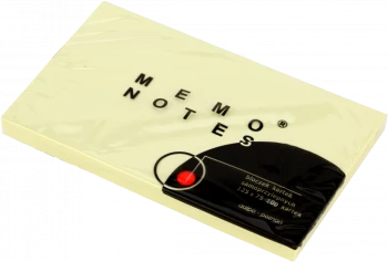 Karteczki samoprzylepne Dalpo Memo Notes, 75x125mm, 100 karteczek, żółty