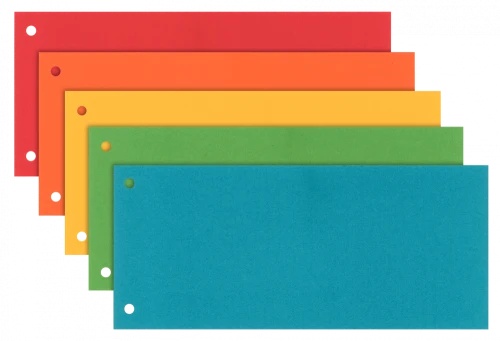 10x przekładki kartonowe gładkie Esselte Maxi, 1/3 A4, 100 sztuk,  mix kolorów