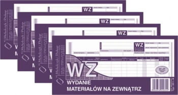 4x Druk akcydensowy WZ Wydanie materiałów na zewnątrz MiP 351-8, 1/3 A4, wielokopia, 80k