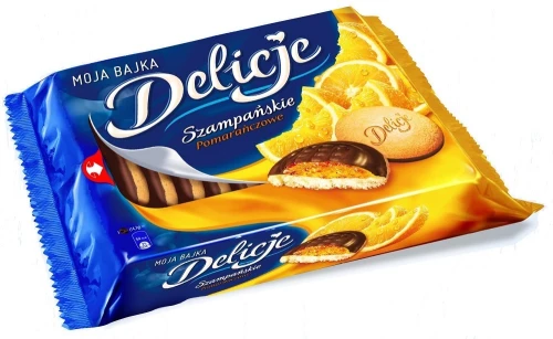 4x ciastka Delicje Mondelez, pomarańczowy, 294g