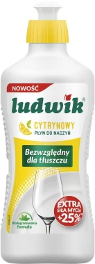 4x płyn do naczyń Ludwik, cytrynowy, 450g