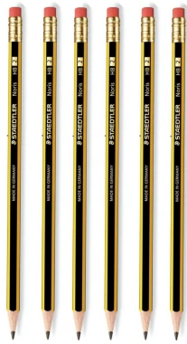 6x ołówek Staedtler Noris, HB, z gumką, czarno-żółty