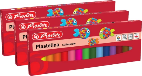 3x plastelina Herlitz, 16 kolorów