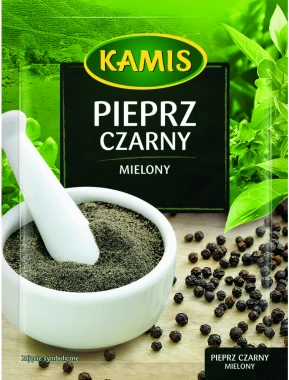 10x przyprawa Kamis pieprz czarny mielony, 16g