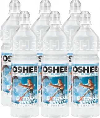 6x napój izotoniczny Oshee Zero Sport Drink Pure, bez cukru i słodzików,butelka PET, 750ml