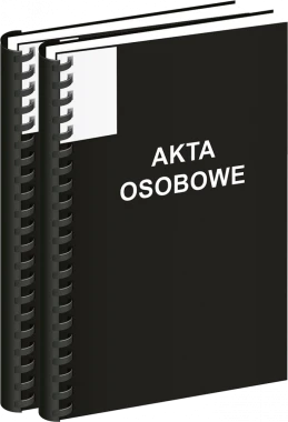 2x teczka do akt osobowych Interdruk, A4, 350g/m2, czarny