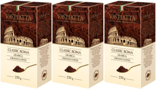 3x kawa mielona Vaspiatta Classic Roma, 250g