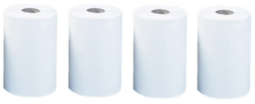 4x Ręcznik papierowy Merida Optimum mini, 2-warstwowy, 60m, w roli, makulatura, 1 rolka, biały
