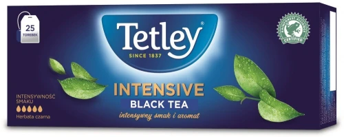 2x herbata czarna w torebkach Tetley Intensive Black, 25 sztuk x 2g