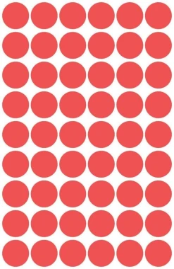3x etykiety Avery Zweckform, okrągłe, średnica 12mm, 270 sztuk, czerwony