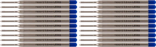 20x Wkład do długopisów D.Rect, wielkopojemny, metalowy, 1.0mm, niebieski