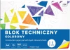 3x Blok techniczny Interdruk, A4, 10 kartek, kolorowy, barwiony w masie, mix wzorów