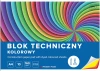 3x Blok techniczny Interdruk, A4, 10 kartek, kolorowy, barwiony w masie, mix wzorów