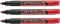 3x Marker kredowy Pentel SMW26 cienki, ścięta, 4.3mm, czerwony