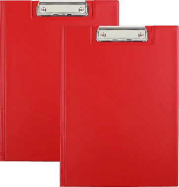 2x Podkład do pisania Biurfol (clipboard) z okładką, A4, czerwony