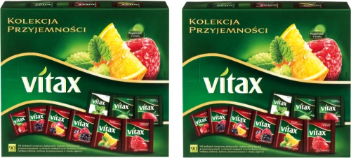 2x Zestaw herbat owocowych i ziołowych w kopertach Vitax, 9 smaków, 90 sztuk x 1.5/1.65/2g