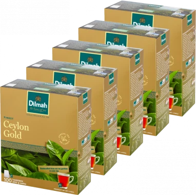 5x Herbata czarna w torebkach Dilmah Ceylon Gold, 100 sztuk x 2g