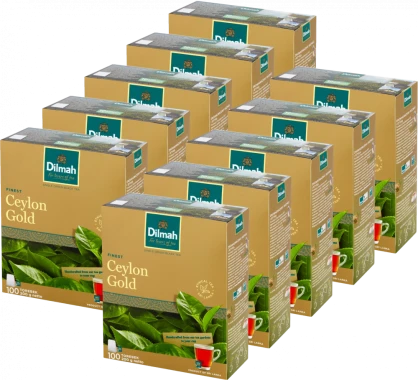 10x Herbata czarna w torebkach Dilmah Ceylon Gold, 100 sztuk x 2g